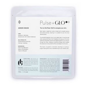 Pulse+GLO Green sheet masks